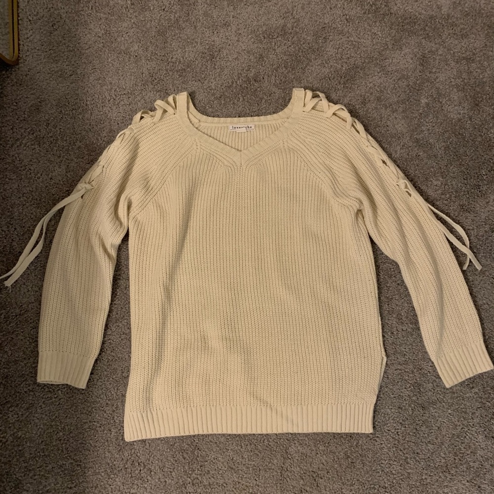 Boutique Sweater with Shoulder Ties! Brand New!